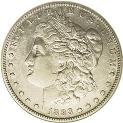 1893-S S$1 --Cleaned--ANACS. AU55 Details. Silver dolla 