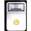 Image 3 : 1855-C G$1 AU58 NGC. Variety 9-K. Brilliant luster cas 