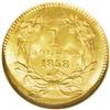 Image 2 : 1858 G$1 MS67 NGC. Due to a respectable mintage of 118 