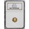 Image 3 : 1866 G$1 MS67 S Prooflike NGC. Glowing white-gold dev 