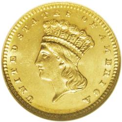 1878 G$1 MS67 NGC. An issue that is seldom offered at 