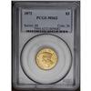 Image 3 : 1872 $3 MS62 PCGS. Bowers'' three dollar gold referenc 