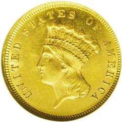 1879 $3 MS64 PCGS. The 1879 was produced to the extent 