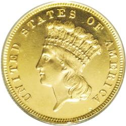 1882 $3 PR64 Cameo ANACS. 