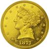 Image 1 : 1877 $5 MS62 PCGS. Although PCGS does not designate co 