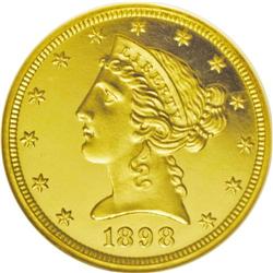 1898 $5 PR68 Deep Cameo NGC. 