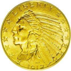 1912 $5 MS65 PCGS. A no-questions Gem, both sides are 