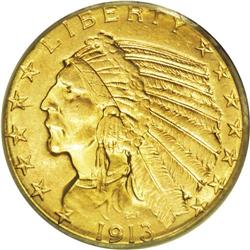 1913-S $5 MS64 PCGS. While the 1913-S half eagle is re 