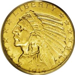 1914-S $5 MS63 PCGS. Although several hundred survivor 