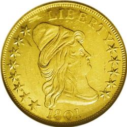 1801 $10 MS60 NGC. Breen-6843, B. 2-B, Taraszka-25, R. 