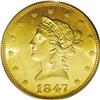 Image 1 : 1847 $10 MS62 PCGS. This honey-gold type coin is well 