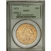 Image 3 : 1873 $20 Open 3 MS63 PCGS. There is no doubt that this 