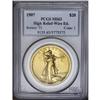 Image 3 : 1907 $20 High Relief, Wire Rim MS63 PCGS. This is a lo 