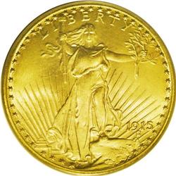 1915 $20 MS65 PCGS. The 1915 Philadelphia issue, with 