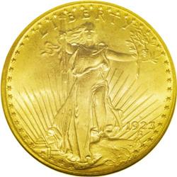 1923-D $20 MS67 NGC. The typical high production quali 