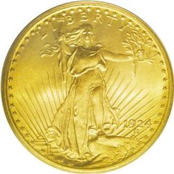 1924 $20 MS68 PCGS. Without a doubt, the 1924 Saint-Ga 