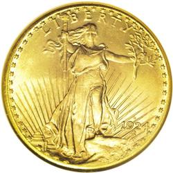 1924-D $20 MS64 NGC. Franklin D. Roosevelt''s election 