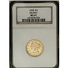 Image 3 : 1850 $5 Moffat & Co. Five Dollar MS61 NGC. "K-7b," R.4 