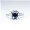 Image 1 : 20CAI-8 BLUE SAPPHIRE & DIAMOND RING