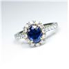 Image 2 : 20CAI-8 BLUE SAPPHIRE & DIAMOND RING