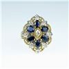 Image 1 : 20CAI-55 ROYAL BLUE SAPPHIRE & DIAMOND RING