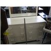 Image 1 : WHITE 6 DRAWER DRESSER WITH MIRROR