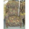 Image 1 : FLORAL PATTERNED WING BACKED RECLINER