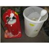 Image 1 : WINE CORKER, BIN OF ASSORTED WINE MAKING ACCESSORIES