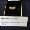 Image 1 : Ring 10kt - Sz 6 3/4 - Flat Band w/Beveled Edges, Plain - 2.77 g