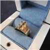 Image 2 : Ring 14kt - Sz 8 - Tapered Ring w/a Trio of Full Cut Diamonds, each approx. 0.15 ct (0.45 CTW), SI C