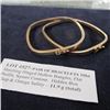 Image 2 : Pair of Bracelets 10kt - Matching Hinged Hollow Bangles, Flat Profile, Square Contour.  Hidden Box C