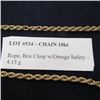 Image 2 : Chain 10kt - Rope, Box Clasp w/Omega Safety - 4.15 g
