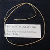 Image 1 : Necklace 14kt - Plain Wire w/Hook & Ball Clasp. Bent - 3.33 g