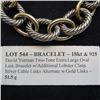 Image 2 : Bracelet - 18kt & 925 - David Yurman Two-Tone Extra Large Oval Link Bracelet w/Additional Lobster Cl