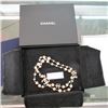 Image 2 : Necklace 925 - Chanel Simulated Pearl Strand, 40", Conjoined Using Sterling Wire Twists.  Embellishe