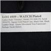Image 2 : Watch - Plated - Ladies Rado 'Florence', Model 153.3606.2N, Serial 2954370.  Square Gold Plated Case