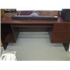 Image 1 : SINGLE PEDESTAL DESK WITH COMPUTER SLIDEOUT AND POWER HOLDER