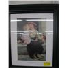 Image 1 : MATCHING PAIR OF FRAMED PRINTS - A KISS FROM THE ORANGE CELLAR & WILD ROSES