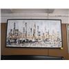 Image 1 : LARGE FRAMED PRINT OF "THE BRIDGE WITH THE CITY SCENE IN THE BACKGROUND"