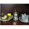 Image 1 : A LOT OF MISC BRASSWARE, SILVER, FLASK ETC.