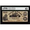 Image 1 : 1862 $100 State of Florida Tallahassee Cr.10A Obsolete Note PMG Ch. Uncirculated 63