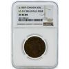 c. 1837 Canada Un Sou LC-31C Belleville Issue Coin NGC XF45BN
