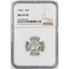 1942 Mercury Dime Coin NGC MS65FB