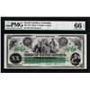 1872 $20 State of South Carolina Revenue Bond Obsolete Note PMG Gem Uncirculated 66EPQ