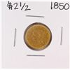 1850 $2 1/2 Liberty Head Quarter Eagle Gold Coin