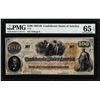 Image 1 : 1862 $100 Confederate States of America Note T-41 PMG Gem Uncirculated 65EPQ