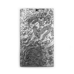 Chinese Tibetan Silver Dragon Bullion Zodiac Bar
