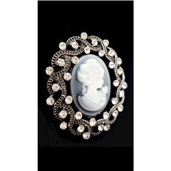Vintage Style Cameo Brooch Featuring A Beautiful Face