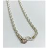 Image 2 : 20" 925 Silver Rope Braid Link Necklace