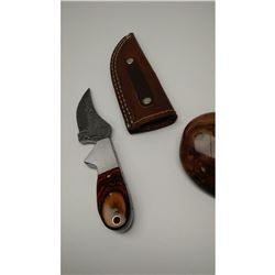 9" Damascus Clip Point